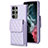 Funda Silicona Goma de Cuero Carcasa BF6 para Samsung Galaxy S23 Ultra 5G Purpura Claro