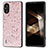 Funda Silicona Goma de Cuero Carcasa BH3 para Sony Xperia 5 V Oro Rosa