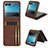 Funda Silicona Goma de Cuero Carcasa BY4 para Motorola Moto Razr 40 Ultra 5G Marron