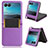 Funda Silicona Goma de Cuero Carcasa BY6 para Motorola Moto Razr 40 Ultra 5G Morado