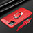Funda Silicona Goma de Cuero Carcasa con Magnetico Anillo de dedo Soporte para Samsung Galaxy A71 4G A715 Rojo