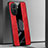 Funda Silicona Goma de Cuero Carcasa con Magnetico Anillo de dedo Soporte PB1 para Huawei Honor X40i 5G Rojo