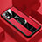 Funda Silicona Goma de Cuero Carcasa con Magnetico Anillo de dedo Soporte PB1 para Xiaomi Mi 11X 5G Rojo