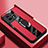 Funda Silicona Goma de Cuero Carcasa con Magnetico Anillo de dedo Soporte PB2 para OnePlus 11R 5G Rojo