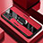 Funda Silicona Goma de Cuero Carcasa con Magnetico Anillo de dedo Soporte PB2 para Xiaomi Poco F4 GT 5G Rojo