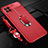 Funda Silicona Goma de Cuero Carcasa con Magnetico Anillo de dedo Soporte S01 para Huawei Nova 8 SE 5G Rojo