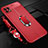 Funda Silicona Goma de Cuero Carcasa con Magnetico Anillo de dedo Soporte S01 para Oppo A53 5G Rojo