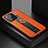 Funda Silicona Goma de Cuero Carcasa con Magnetico Anillo de dedo Soporte S01 para Xiaomi Mi 11 Pro 5G Naranja