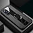 Funda Silicona Goma de Cuero Carcasa con Magnetico Anillo de dedo Soporte S02 para Xiaomi Mi 12 Pro 5G Negro