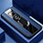 Funda Silicona Goma de Cuero Carcasa con Magnetico Anillo de dedo Soporte T02 para Huawei Mate 20 X 5G Azul