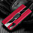 Funda Silicona Goma de Cuero Carcasa con Magnetico Anillo de dedo Soporte T04 para Huawei Nova 6 Rojo
