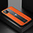 Funda Silicona Goma de Cuero Carcasa con Magnetico FL1 para Samsung Galaxy A12 Naranja
