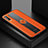 Funda Silicona Goma de Cuero Carcasa con Magnetico FL1 para Samsung Galaxy A70 Naranja