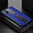 Funda Silicona Goma de Cuero Carcasa con Magnetico FL1 para Samsung Galaxy M40S Azul