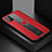 Funda Silicona Goma de Cuero Carcasa con Magnetico FL1 para Samsung Galaxy M40S Rojo