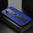 Funda Silicona Goma de Cuero Carcasa con Magnetico FL1 para Samsung Galaxy M60s Azul