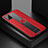 Funda Silicona Goma de Cuero Carcasa con Magnetico FL1 para Samsung Galaxy Note 10 Lite Rojo