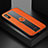 Funda Silicona Goma de Cuero Carcasa con Magnetico FL1 para Xiaomi Redmi 9A Naranja