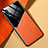 Funda Silicona Goma de Cuero Carcasa con Magnetico para Samsung Galaxy A02 Naranja