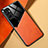 Funda Silicona Goma de Cuero Carcasa con Magnetico para Samsung Galaxy F23 5G Naranja