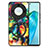 Funda Silicona Goma de Cuero Carcasa con Magnetico S01D para Huawei Honor X9a 5G Multicolor