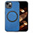 Funda Silicona Goma de Cuero Carcasa con Magnetico S02D para Apple iPhone 13 Azul
