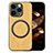 Funda Silicona Goma de Cuero Carcasa con Magnetico S02D para Apple iPhone 14 Pro Max Amarillo