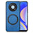 Funda Silicona Goma de Cuero Carcasa con Magnetico S02D para Huawei Enjoy 50 Pro Azul