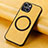 Funda Silicona Goma de Cuero Carcasa con Magnetico S11D para Apple iPhone 14 Plus Amarillo