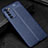 Funda Silicona Goma de Cuero Carcasa H01 para Huawei Honor Play4 5G Azul