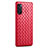 Funda Silicona Goma de Cuero Carcasa H01 para Oppo Reno4 5G Rojo