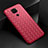 Funda Silicona Goma de Cuero Carcasa H01 para Xiaomi Redmi Note 9 Rojo