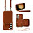 Funda Silicona Goma de Cuero Carcasa JM1 para Samsung Galaxy S22 5G Marron