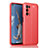 Funda Silicona Goma de Cuero Carcasa para Oppo A74 5G Rojo