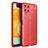 Funda Silicona Goma de Cuero Carcasa para Samsung Galaxy A22 4G Rojo