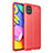 Funda Silicona Goma de Cuero Carcasa para Samsung Galaxy F62 5G Rojo