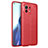 Funda Silicona Goma de Cuero Carcasa para Xiaomi Mi 11 Lite 5G NE Rojo