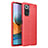 Funda Silicona Goma de Cuero Carcasa para Xiaomi Redmi Note 10 Pro Max Rojo