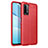 Funda Silicona Goma de Cuero Carcasa para Xiaomi Redmi Note 9 4G Rojo