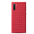 Funda Silicona Goma de Cuero Carcasa S01 para Samsung Galaxy Note 10 Rojo
