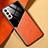 Funda Silicona Goma de Cuero Carcasa S01 para Samsung Galaxy S21 Plus 5G Naranja