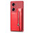 Funda Silicona Goma de Cuero Carcasa S01D para Huawei Honor 60 5G Rojo