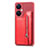 Funda Silicona Goma de Cuero Carcasa S01D para Huawei Nova 11i Rojo