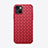 Funda Silicona Goma de Cuero Carcasa S06 para Apple iPhone 15 Rojo