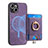 Funda Silicona Goma de Cuero Carcasa SD1 para Apple iPhone 14 Plus Purpura Claro