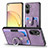 Funda Silicona Goma de Cuero Carcasa SD1 para Realme 10 4G Purpura Claro