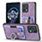 Funda Silicona Goma de Cuero Carcasa SD1 para Realme 9 4G Purpura Claro