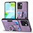 Funda Silicona Goma de Cuero Carcasa SD1 para Realme C30s Purpura Claro