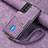 Funda Silicona Goma de Cuero Carcasa SD1 para Samsung Galaxy S23 5G Purpura Claro