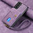 Funda Silicona Goma de Cuero Carcasa SD1 para Samsung Galaxy S24 5G Purpura Claro